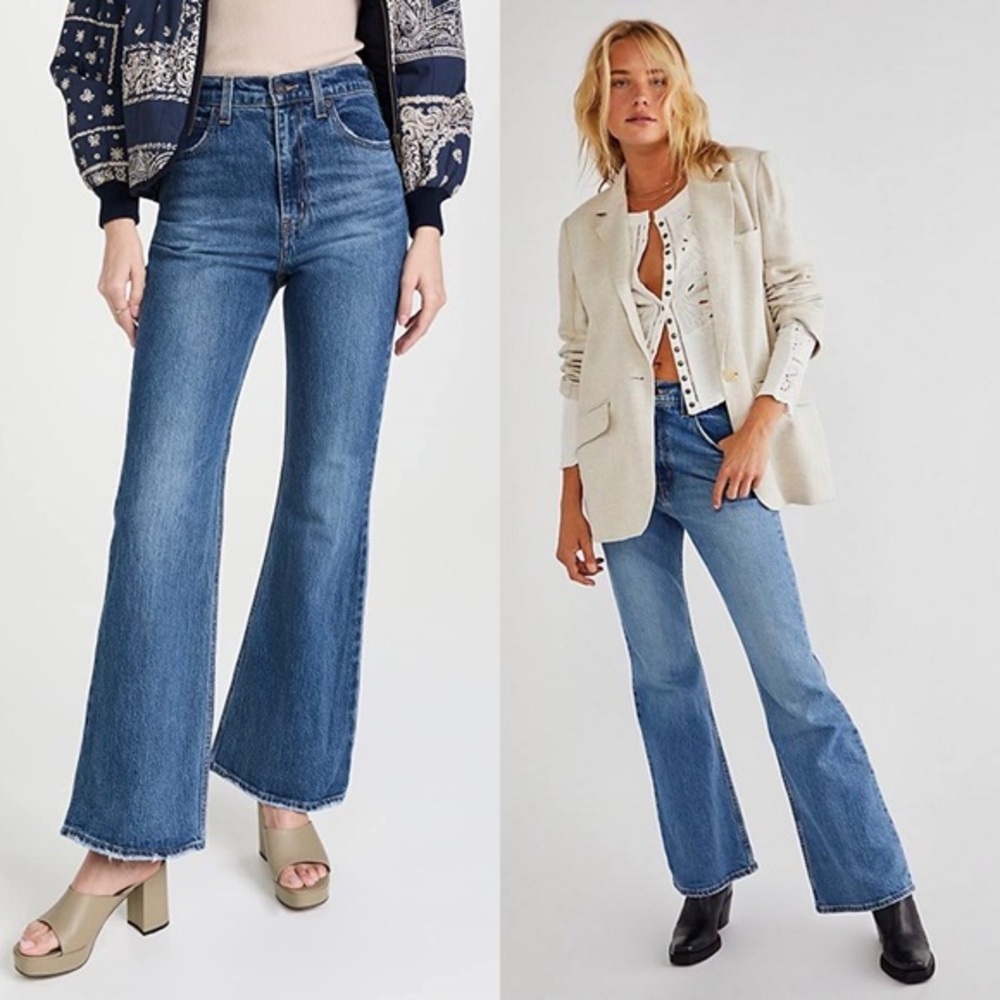 Free People Levi’s 70s High Flare Jeans in Sonoma Step Wash